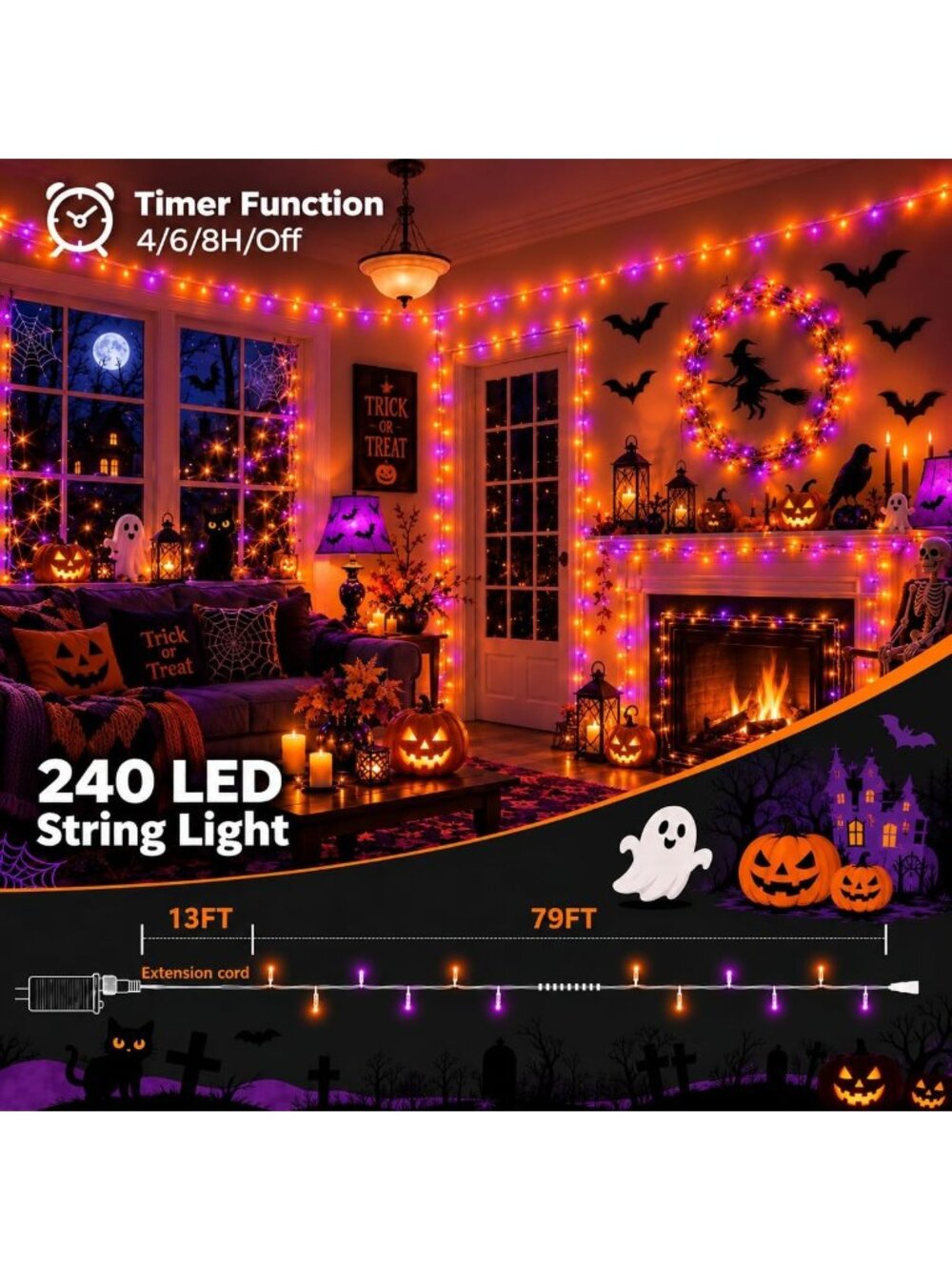New 240LED 92FT Smart Color Changing - Picture 5 of 6
